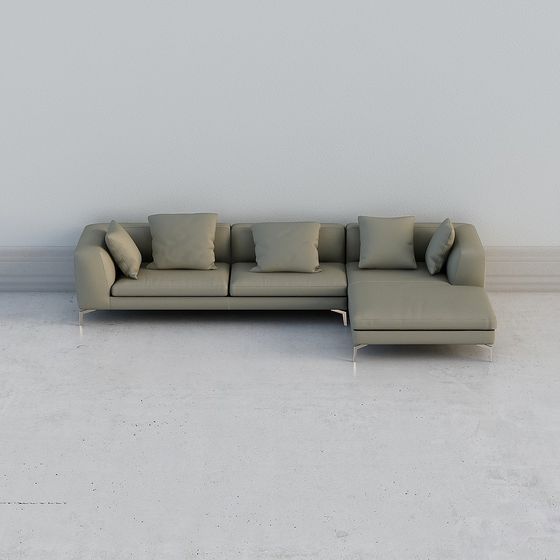 Modern Low-Polygon Sofa 3D model
