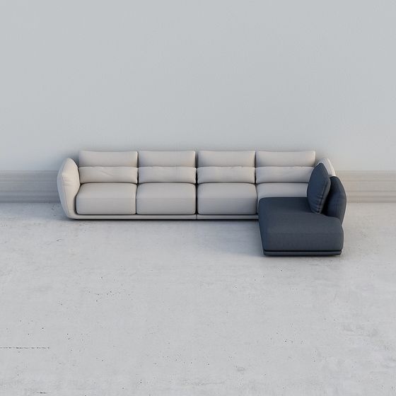 Urban Comfort Low-Poly Sofa 3D model