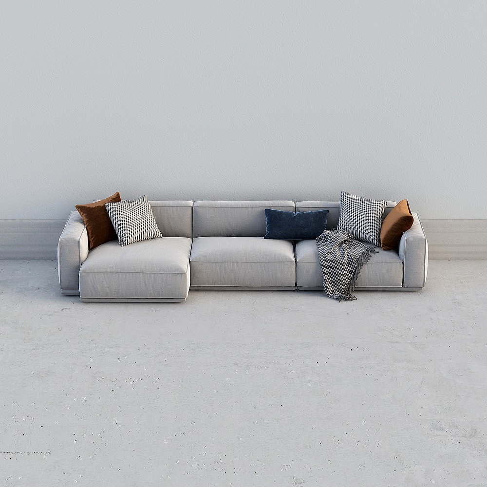 Modern Low-Poly Sofa 3D model