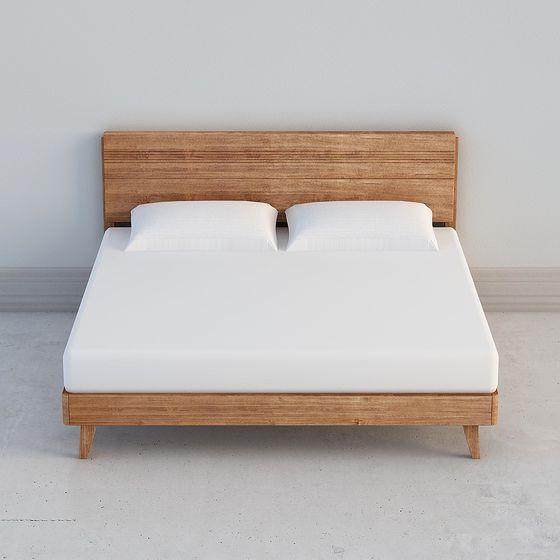 Modern Minimalist Bed Frame 3D model