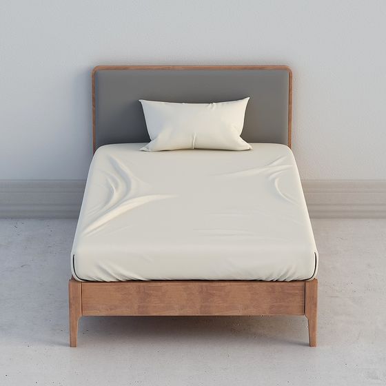 Earth Color 1.2m Bed Frame 3D Model