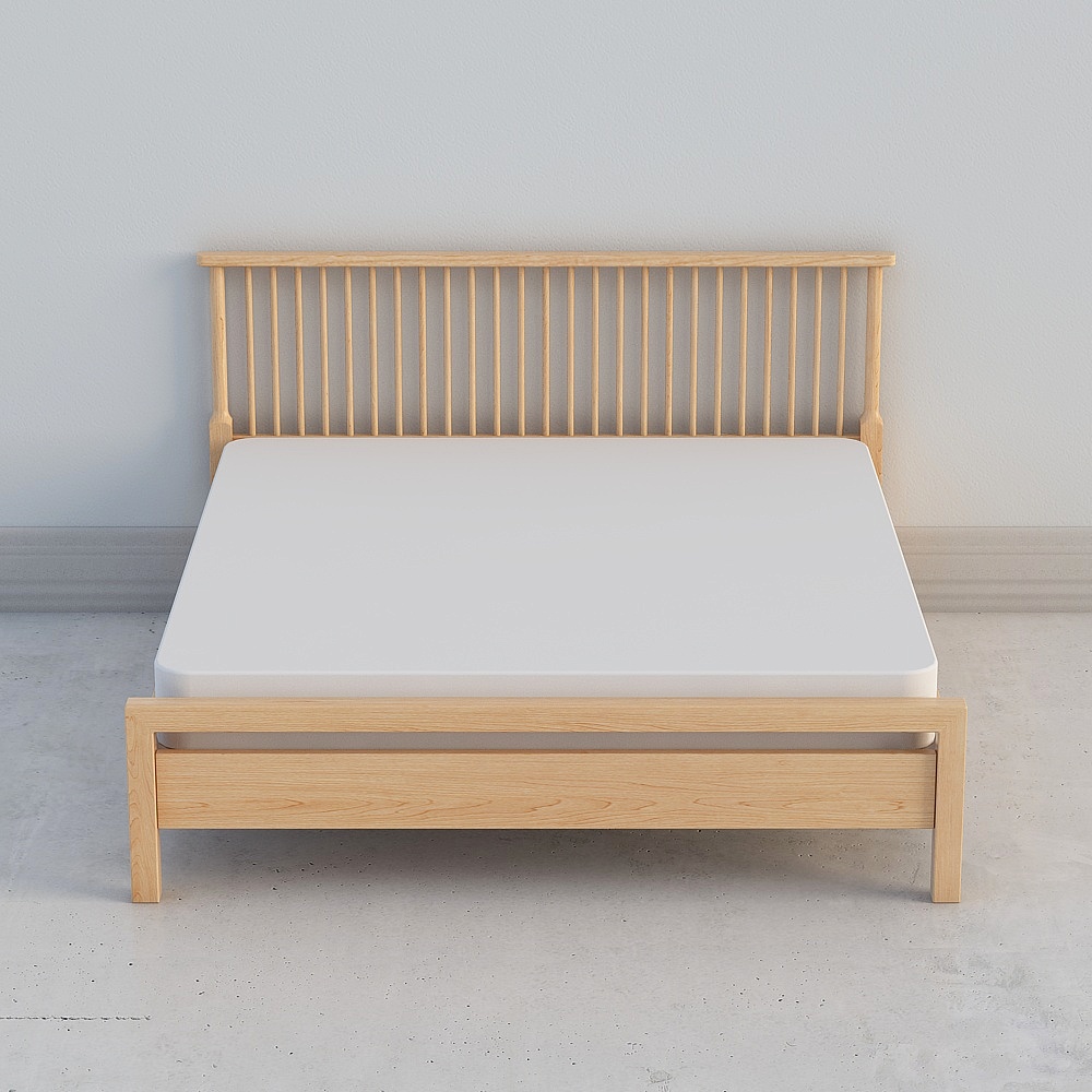 Low Polygon Minimalist Bed Frame 3D model