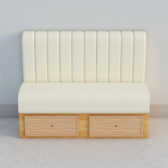 Modern Minimalist Storage Bench 3D model