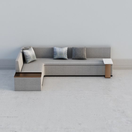 Black Booth Seating 3D Model for Comfortable Spaces