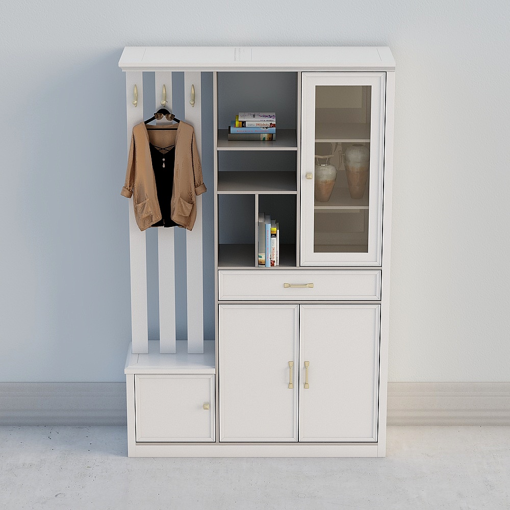 Minimalist Coat Rack 3D model for Modern Interiors