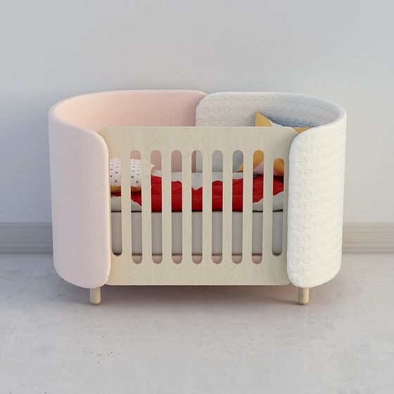 Elegant Baby Crib 3D Model for Modern Interiors