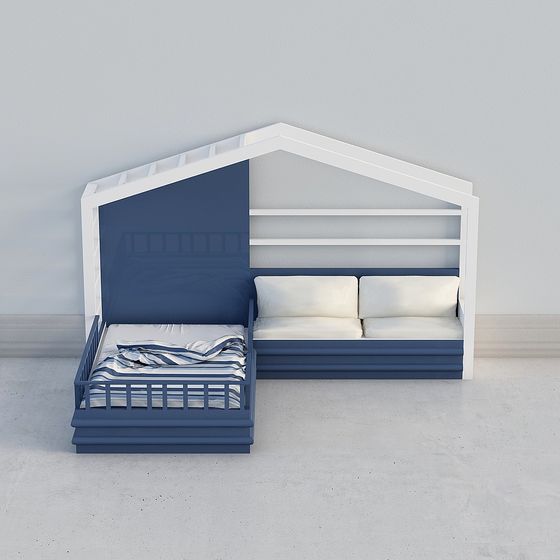 Unique Low-Poly Roof Bed 3D Model