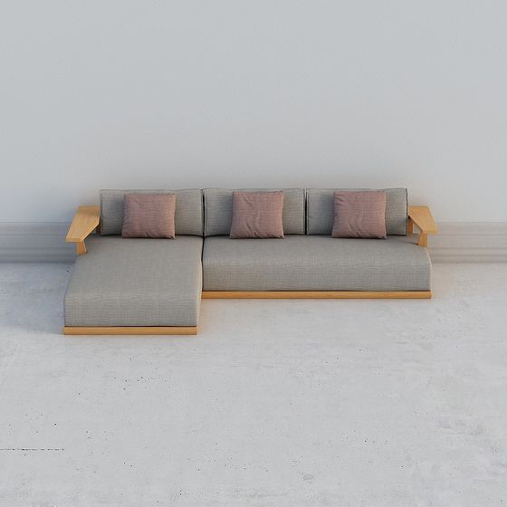 Urban Comfort Low-Poly Sofa 3D model