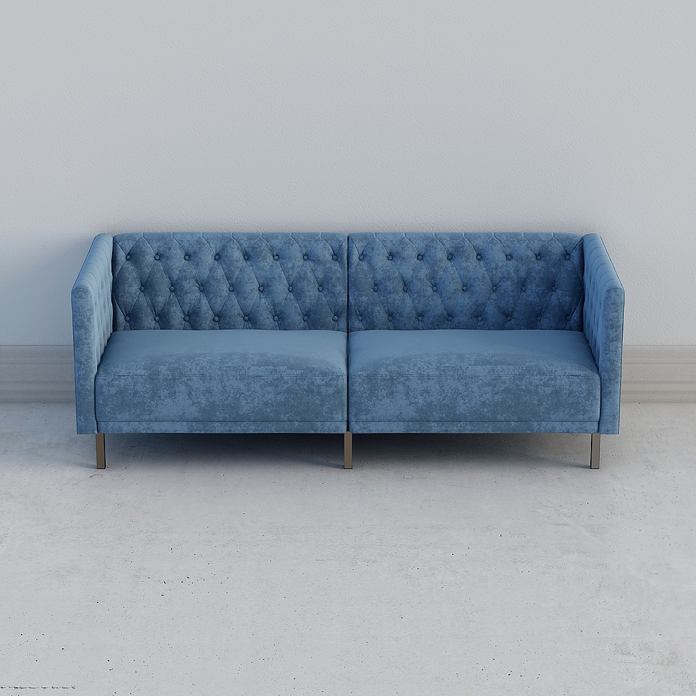 Velvet Diamond Sofa 3D model