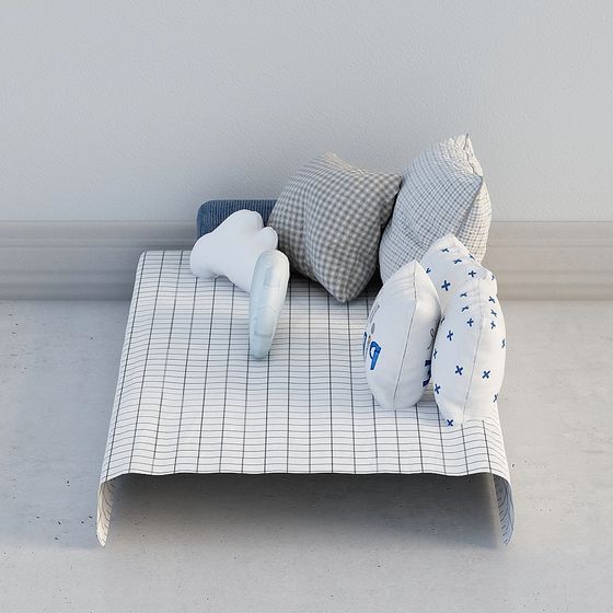 Mattress 3D Model in Gray Finish
