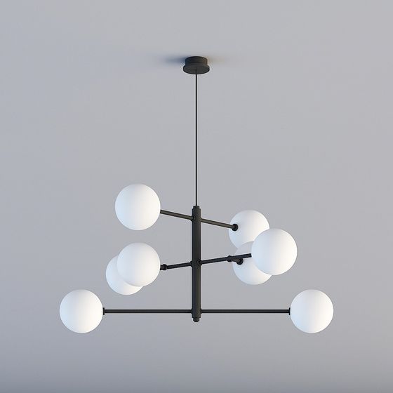 Unique Low-Poly Chandelier 3D Model