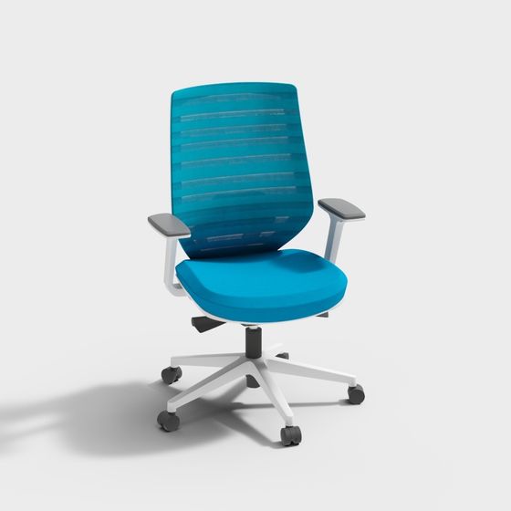 Stylish Low-Poly Office Chair 3D Model