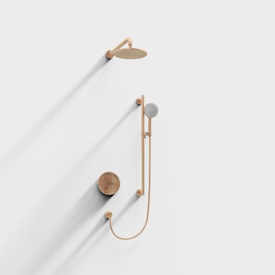 Elegant Shower System 3D model for Modern Spaces