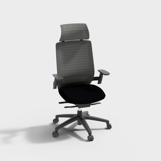 Modern Low-Poly Office Chair 3D model