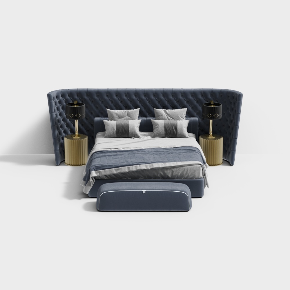 Lit double minimaliste moderne