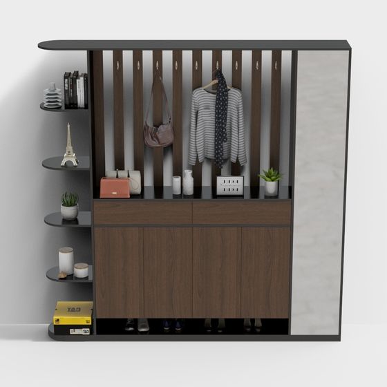 Stylish Entryway Cabinet 3D model