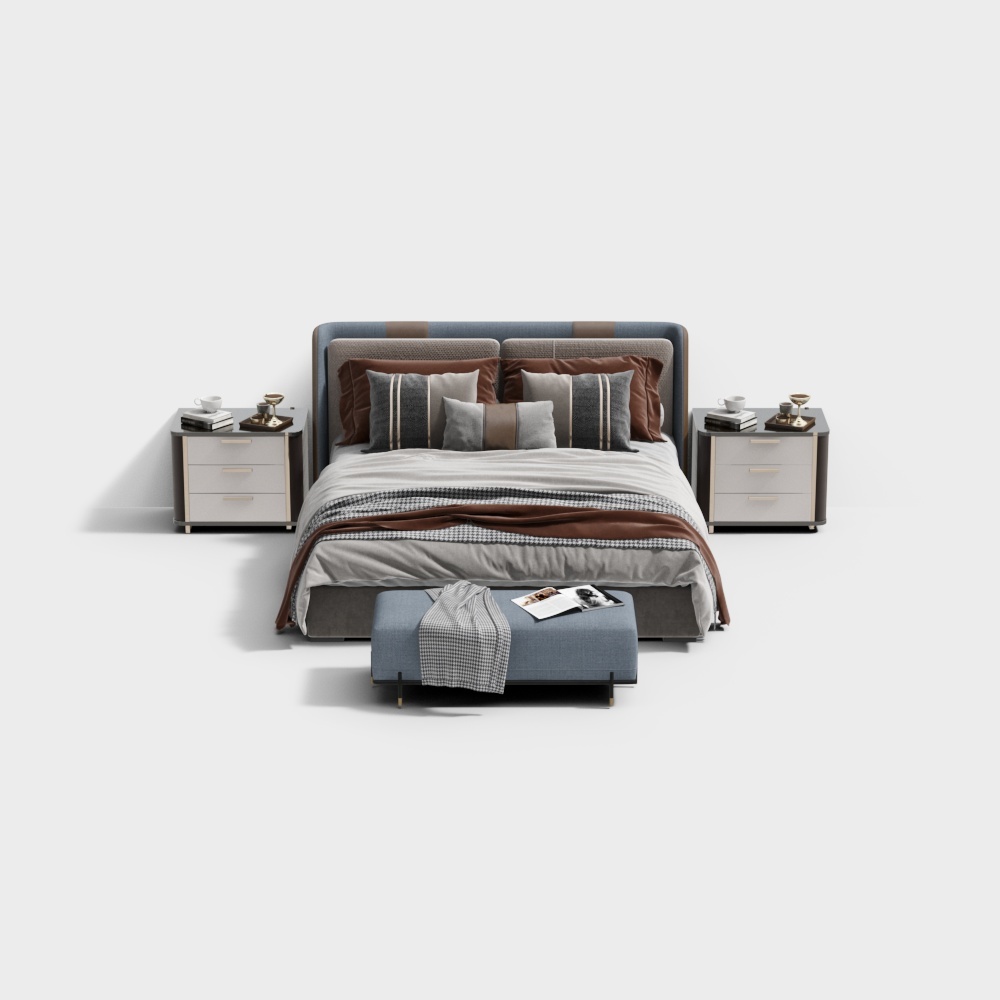 Cama King con mesilla