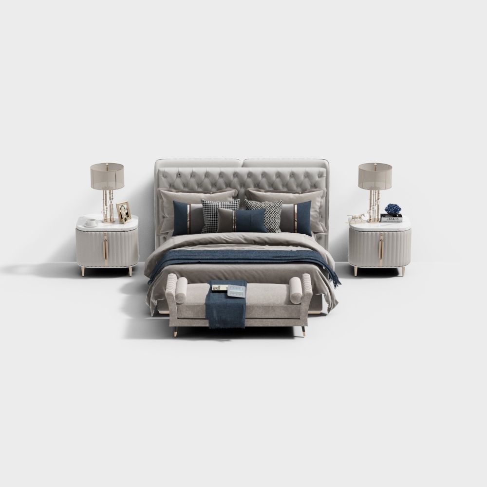 Letto Matrimoniale con Comodino