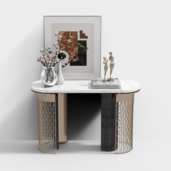 Urban Elegant Round Table 3D model