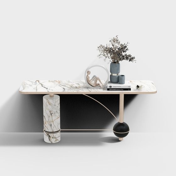 Marble Art Table 3D model