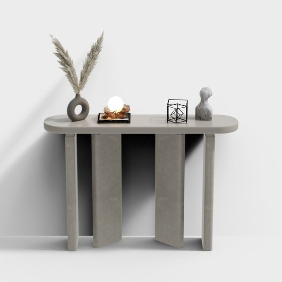 Concrete Art Table 3D model