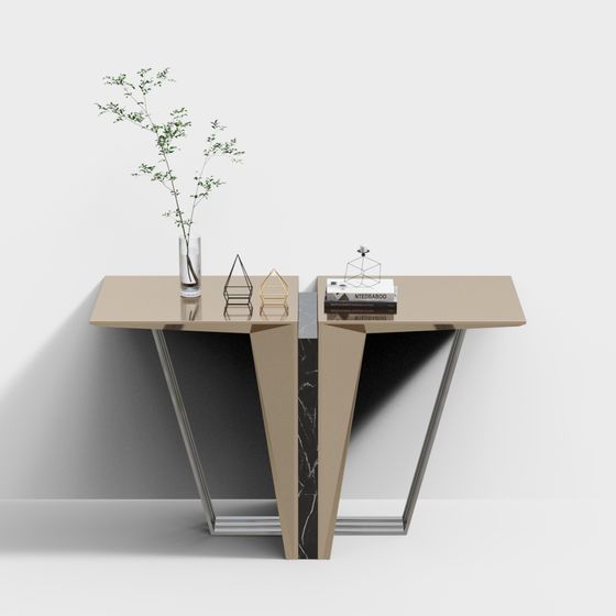 Minimalist Art Desk 3D model for Modern Spaces