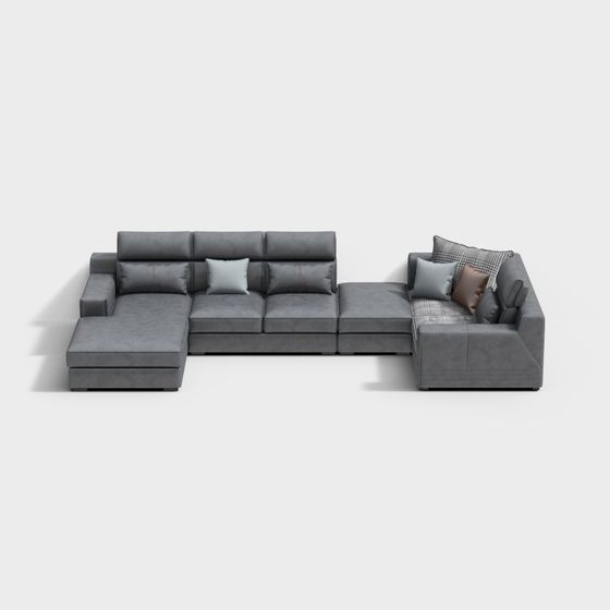 Stylish Low-Polygon 3D Sofa Model
