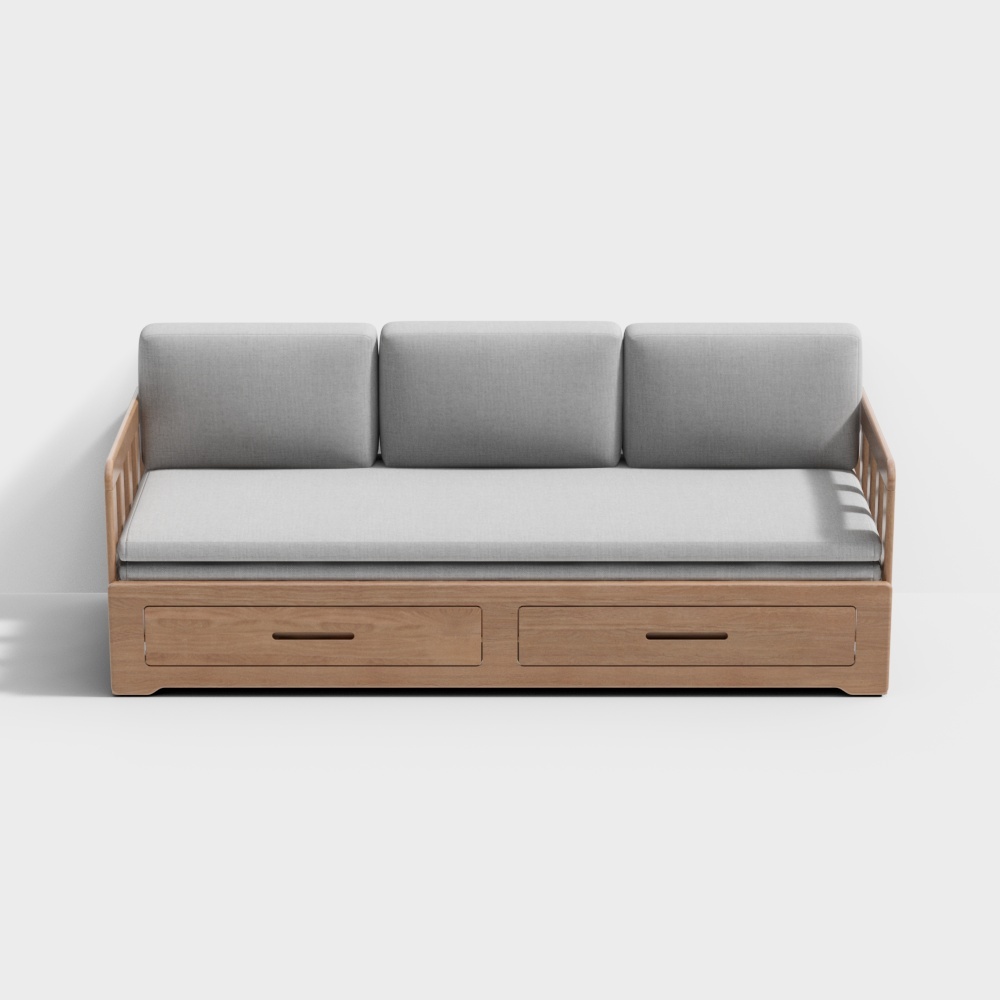 Oak Log Color Sofa Bed