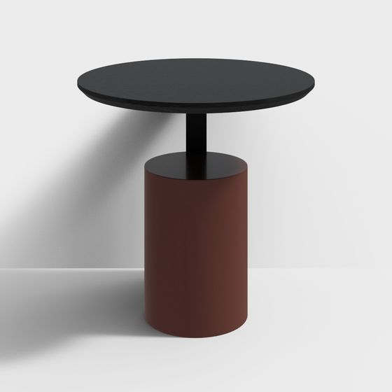 Modern Cylindrical Side Table 3D model