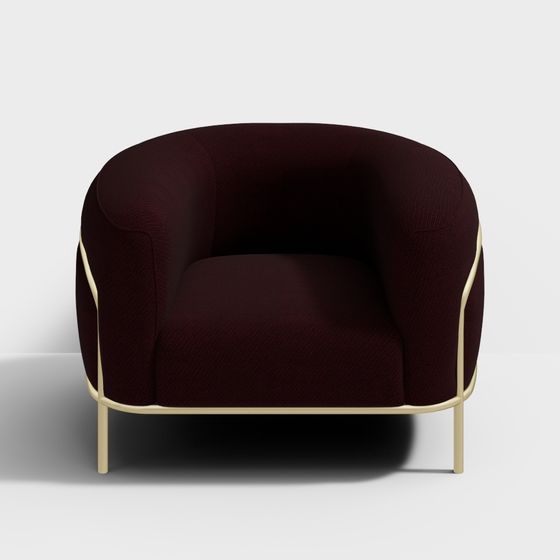 Chic Low-Polygon Armchair 3D model for Modern Spaces