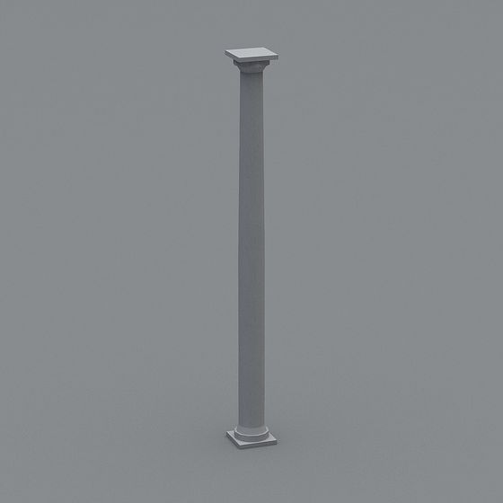 Elegant Low-Poly Roman Column 3D model