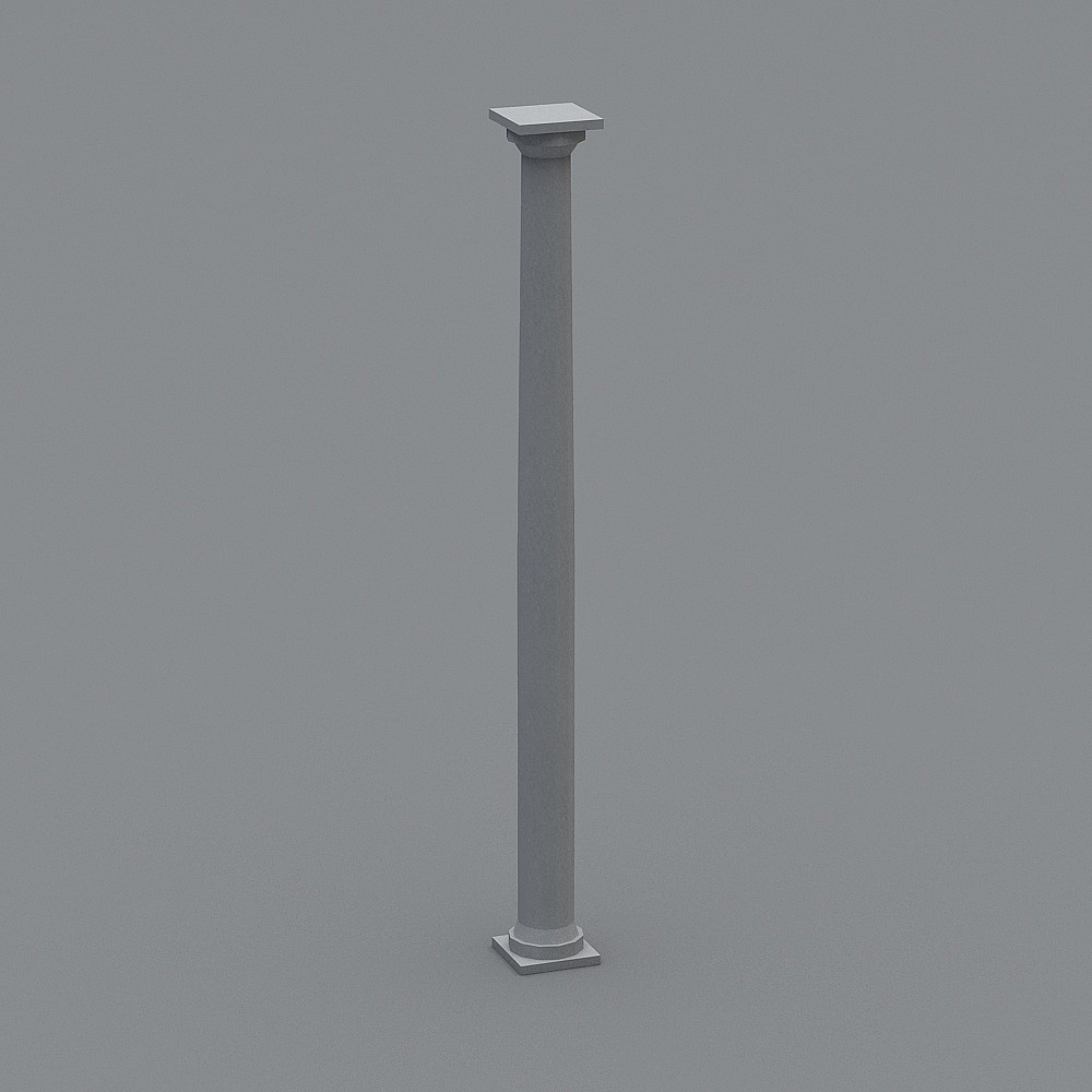 Elegant Minimalist Roman Column 3D model