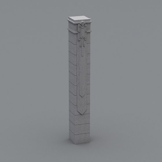 Art Deco Pillar 3D model
