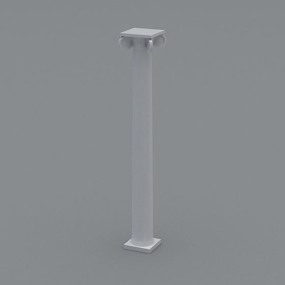 Elegant Low-Poly Roman Column 3D Model