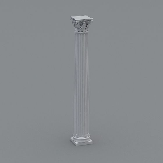 Stunning Low-Poly Roman Column 3D model