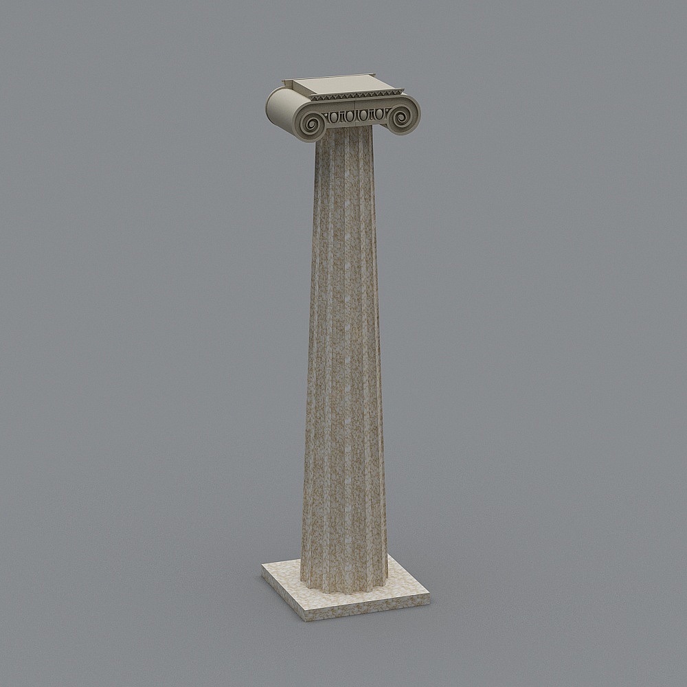 Elegant Classical Roman Column 3D model