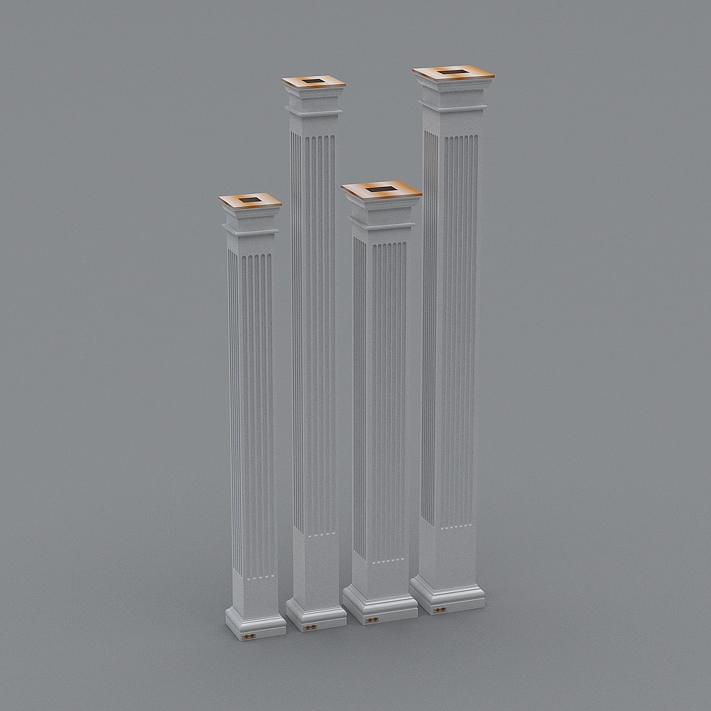 Elegant Roman Column 3D Model Design