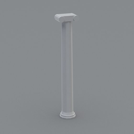 Elegant Low-Poly Roman Column 3D model