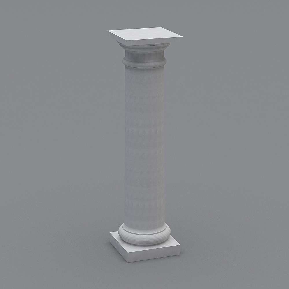 Elegant Roman Column 3D model with Low Polygon Design