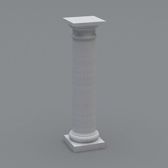 Elegant Roman Column 3D model with Low Polygon Design