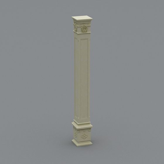 Stunning Low-Poly Roman Column 3D model