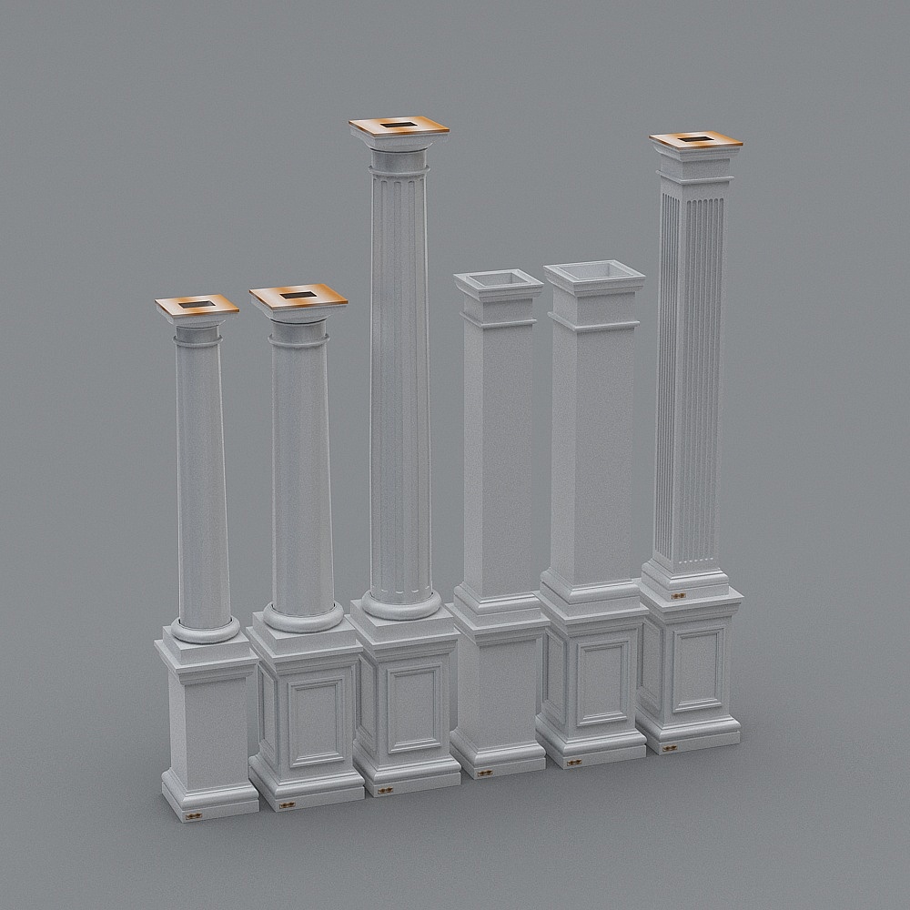 Stunning Roman Column 3D Model Series