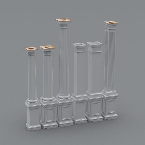 Stunning Roman Column 3D Model Series