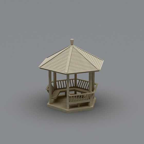 Elegant Park Pavilion 3D model