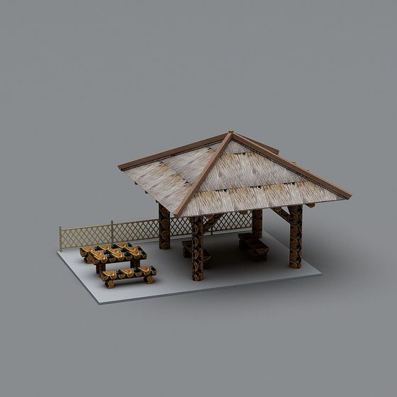 Charming Country Pavilion 3D model