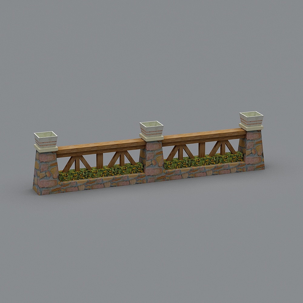 wooden railing