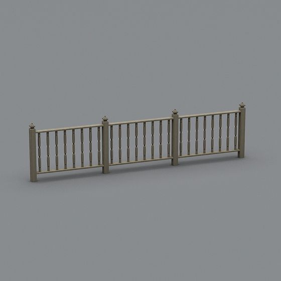 Rustic Fence 3D Model