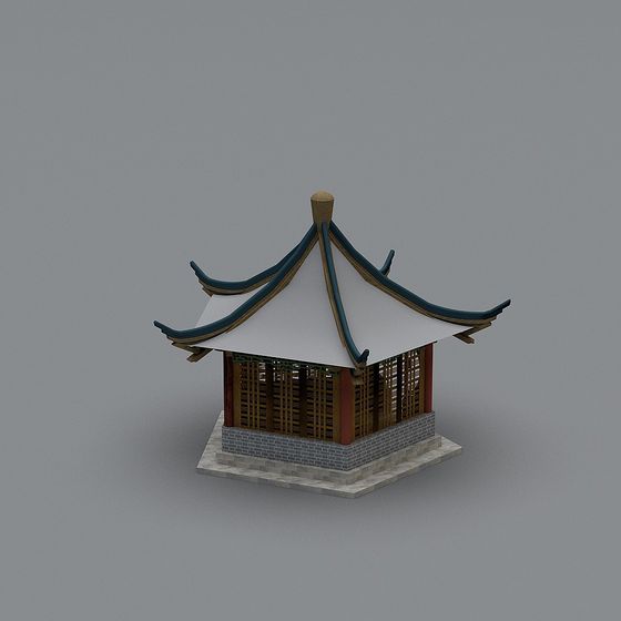 East Asian Pavilion 3D model