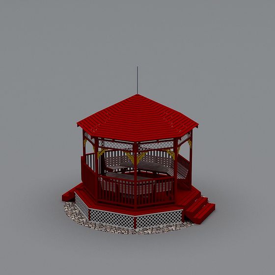 Elegant Pavilion 3D Model for Serene Spaces