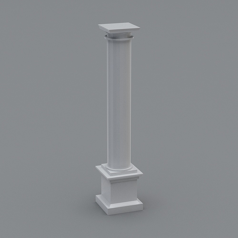 Elegant Roman Column 3D Model Design